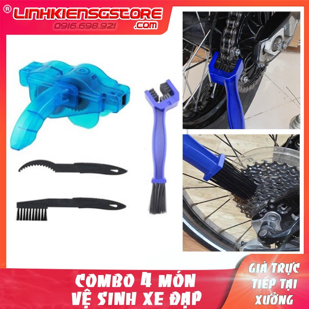 GIÁ SỈ Full bộ combo bốn món làm sạch sên xích líp xe đạp chuyên nghiệp