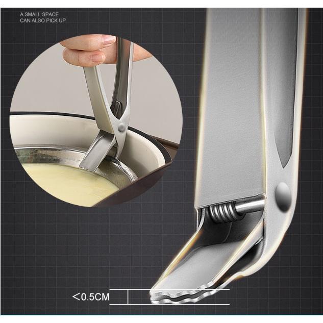 Kẹp gắp đồ nóng, lột tỏi inox 304 toàn bộ cao cấp Đài Loan 19cm x 10cm cứng cáp tiện dụng tránh phỏng tay Hcm