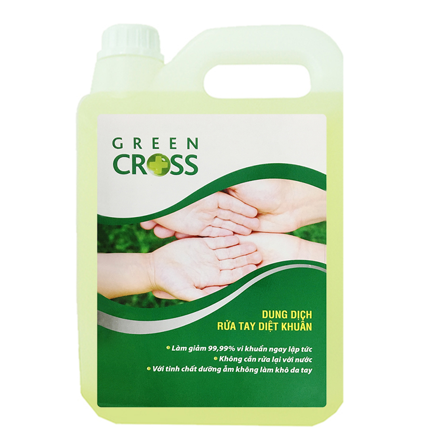 Nước Rửa Tay Green Cross Hương Trà Xanh can 5L