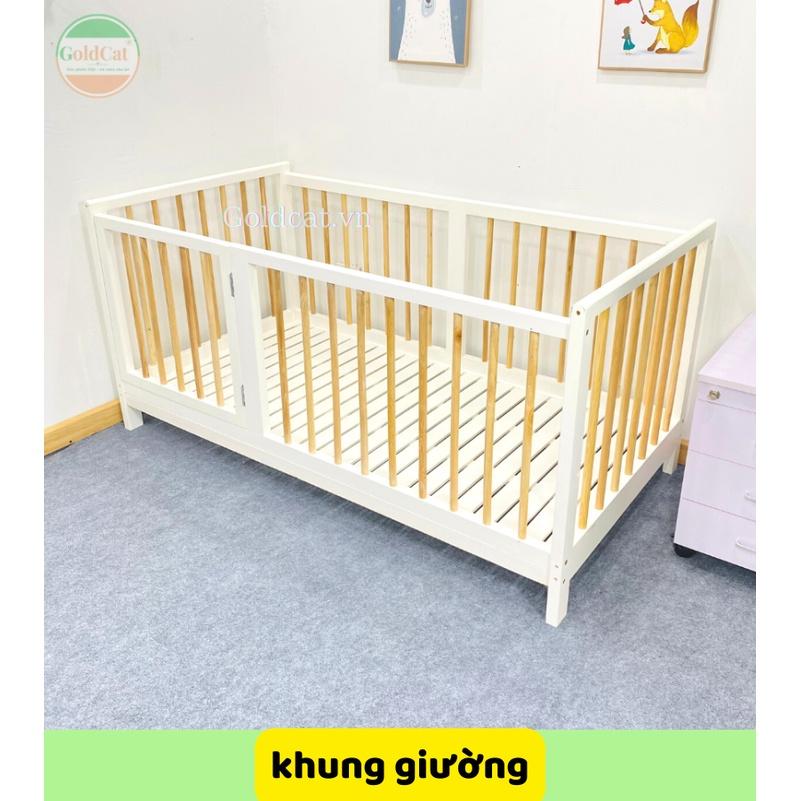 Giường Cũi Đa Năng GoldBaby Thương Hiệu GOLDCAT, Gỗ Tự Nhiên Bền Chắc An Toàn Cho Bé, Sử Dụng Từ 0-12 Tuổi