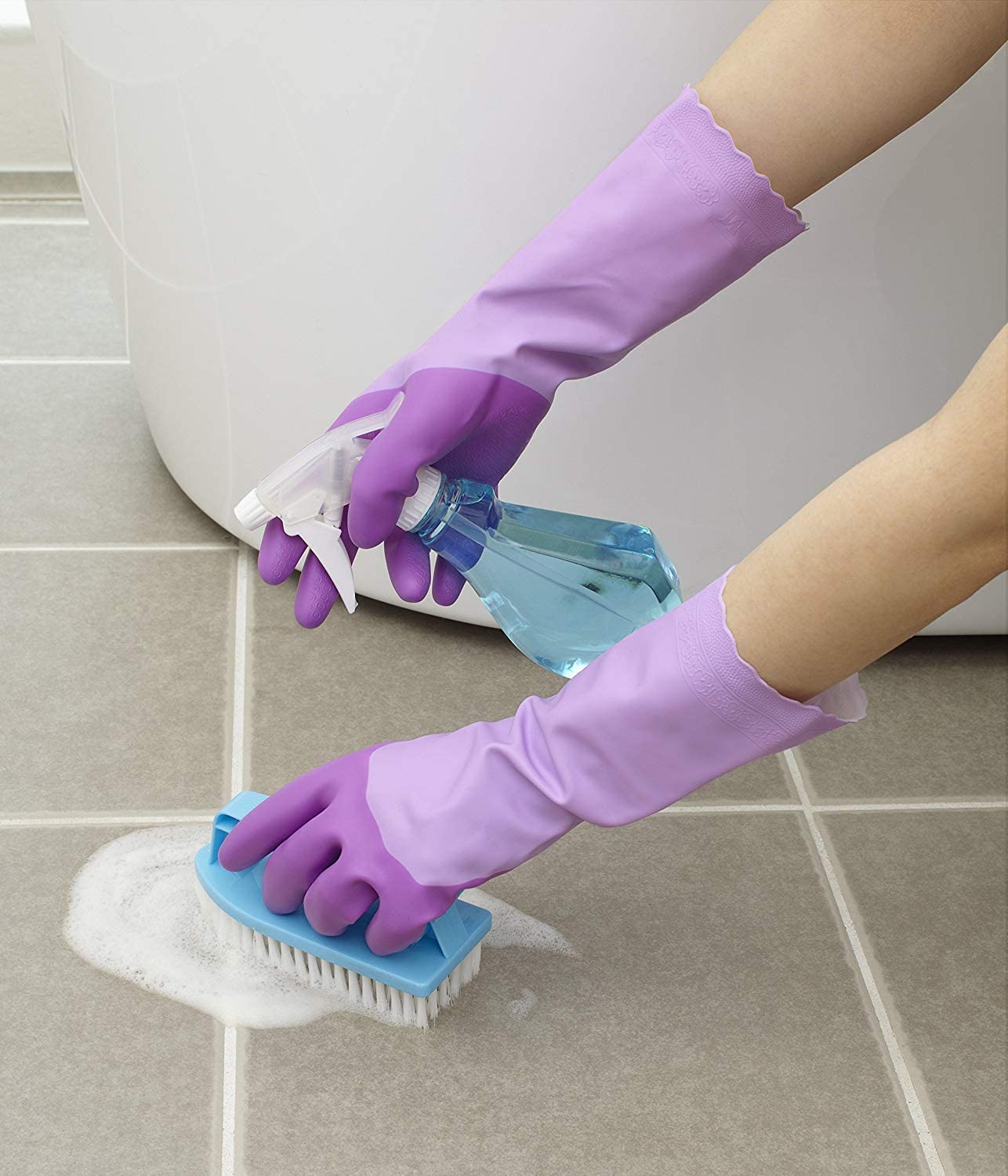 Đôi găng tay cao su Nhật Bản Shaldan Viny màu tím 100% cao su tự nhiên cao cấp dẻo dai, bền đẹp & không mùi
