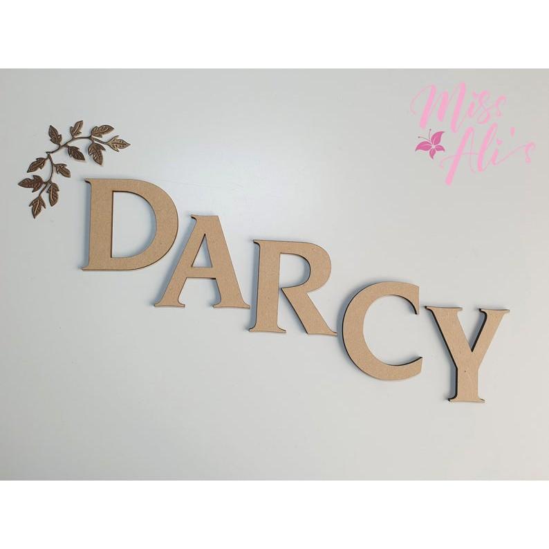 Chữ gỗ treo tường, dán tường theo yêu cầu, trang tri, decor, chữ gỗ tên bé