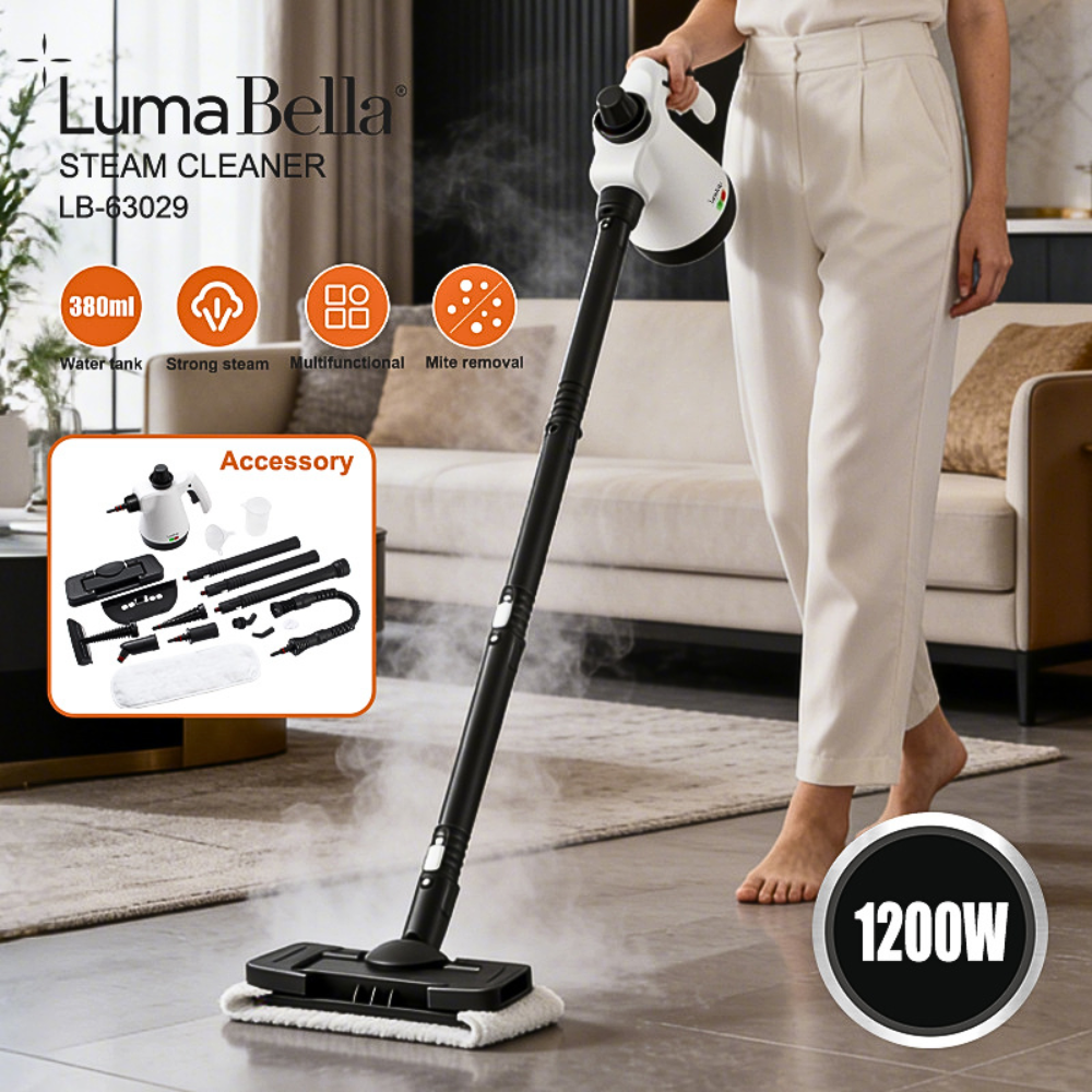 Máy làm sạch bằng hơi nước Lumabella LB-63029 công suất cao 1200W, làm sạch bằng nhiệt độ cao, áp suất lớn, dùng cho nhà - DELIYA - HÀNG CHÍNH HÃNG