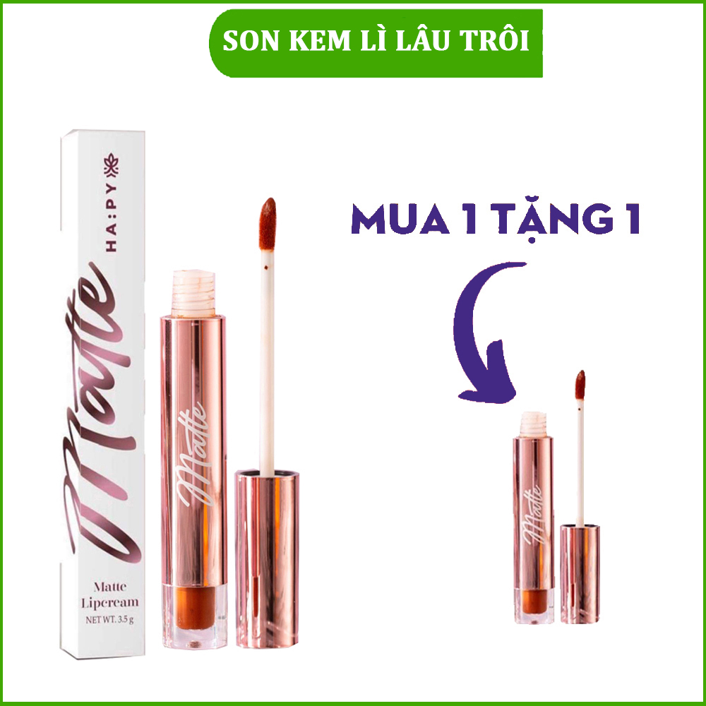 (TẶNG 1 SON) Son kem lì Hapy Matte Lipstick Cream MiniGarden không chì lâu trôi không lem dính khẩu trang kháng nước