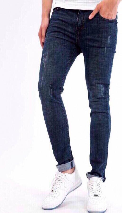 Quần jean dài nam xanh cào -B27