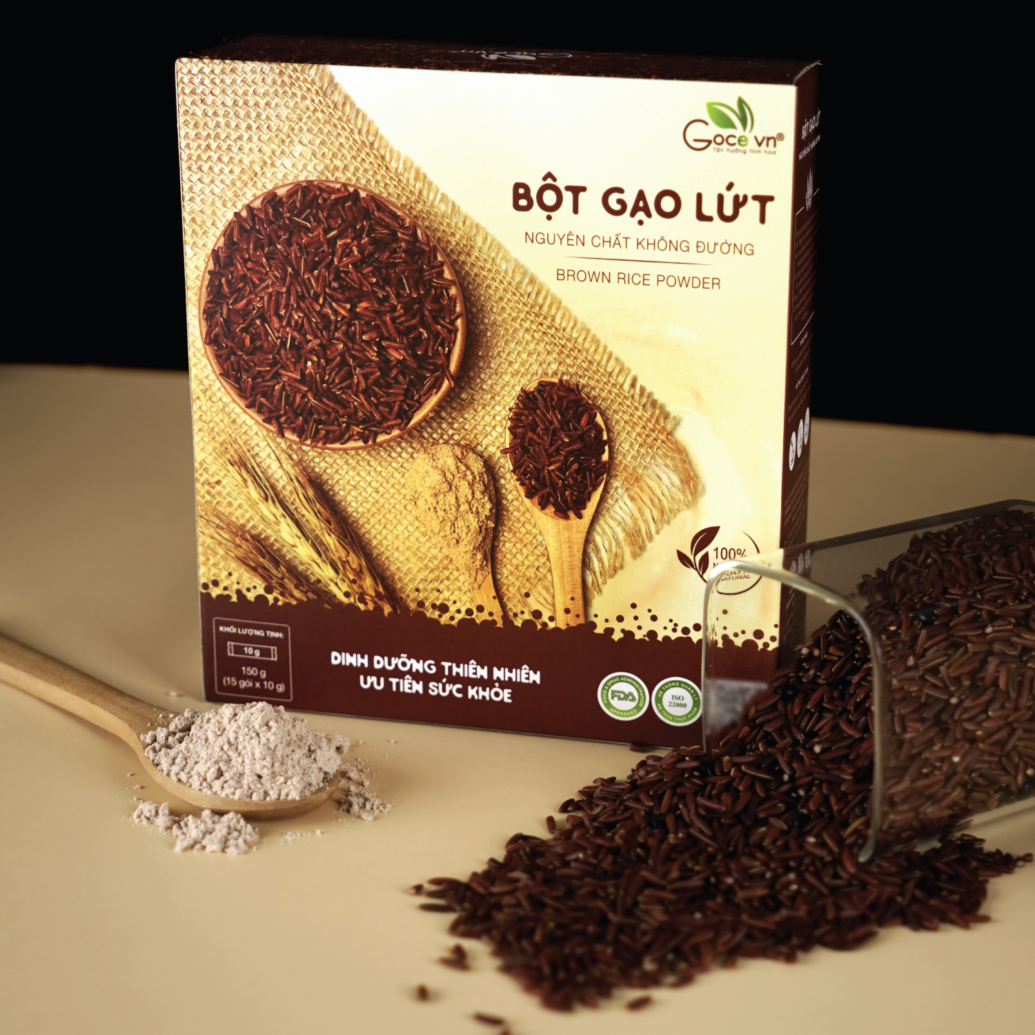 Bột gạo lứt nguyên chất GOCE - 150g (15 gói x 10g) ST