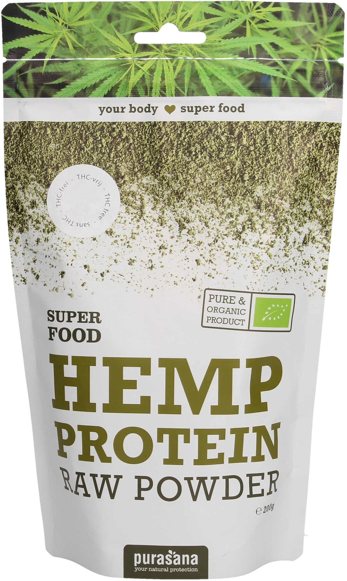 Bột protein hạt gai dầu hemp hữu cơ Purasana 200g
