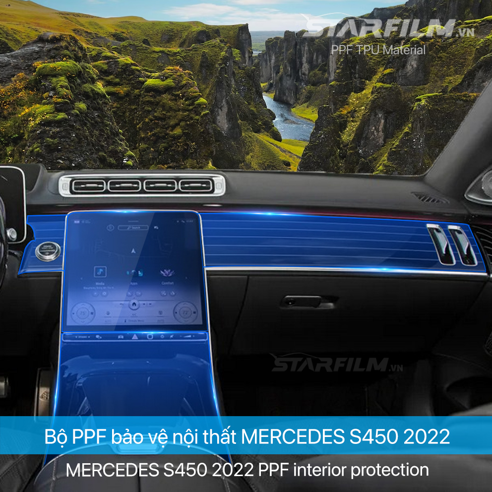 Hình ảnh Mercedes Benz S450 2022 PPF TPU chống xước tự hồi phục STARFILM