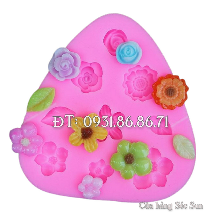 Khuôn silicon các loại hoa - Mã số 1183