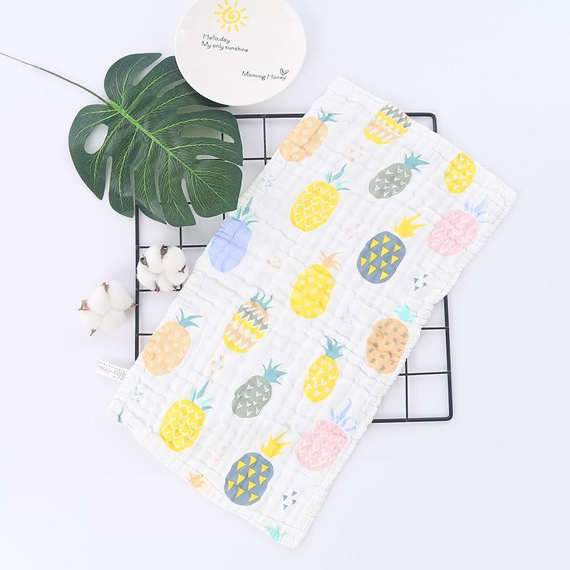 Khăn vải xô cotton 6 lớp lau mặt dài 25 * 50 bông nhăn trẻ em cho trẻ sơ sinh chất liệu thấm nước cho bé (TBB152)