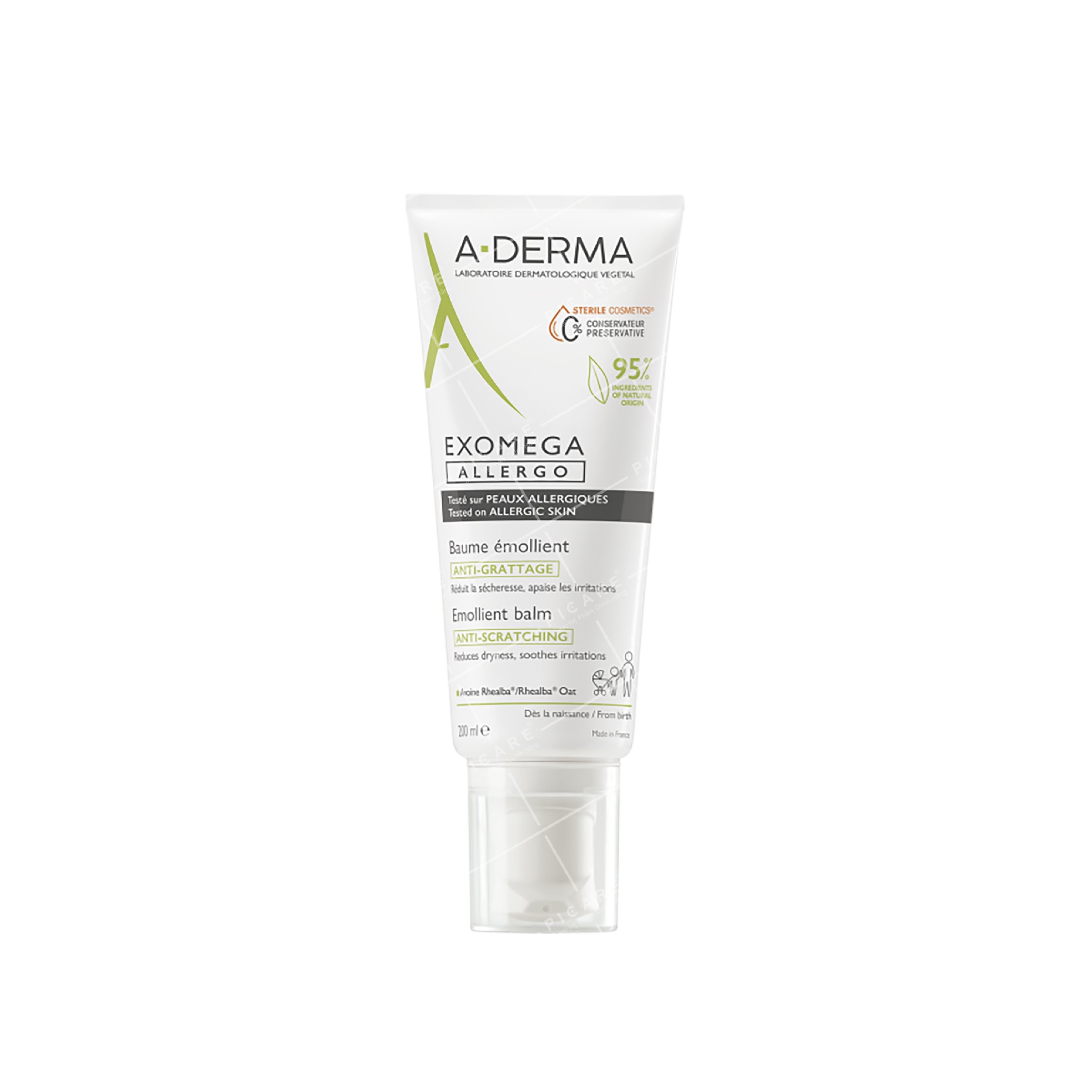 Kem Dưỡng Ẩm A-Derma Cho Viêm Da Cơ Địa & Da Khô Exomega Allergo Emollient Cream 200ml