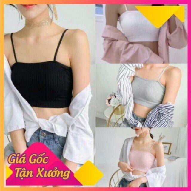 Áo bra cotton tăm đệm mỏng