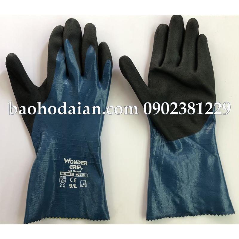 Găng tay chống dầu Takumi Wonder Grip WG-528L phủ nitrile