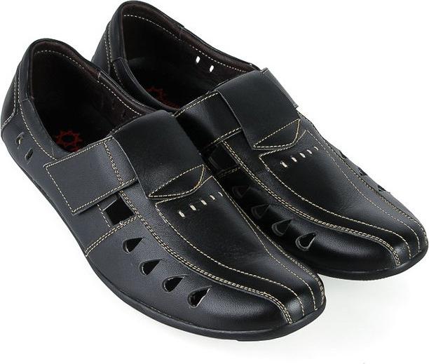 Giày rọ nam Huy Hoàng da bò màu đen size 39
