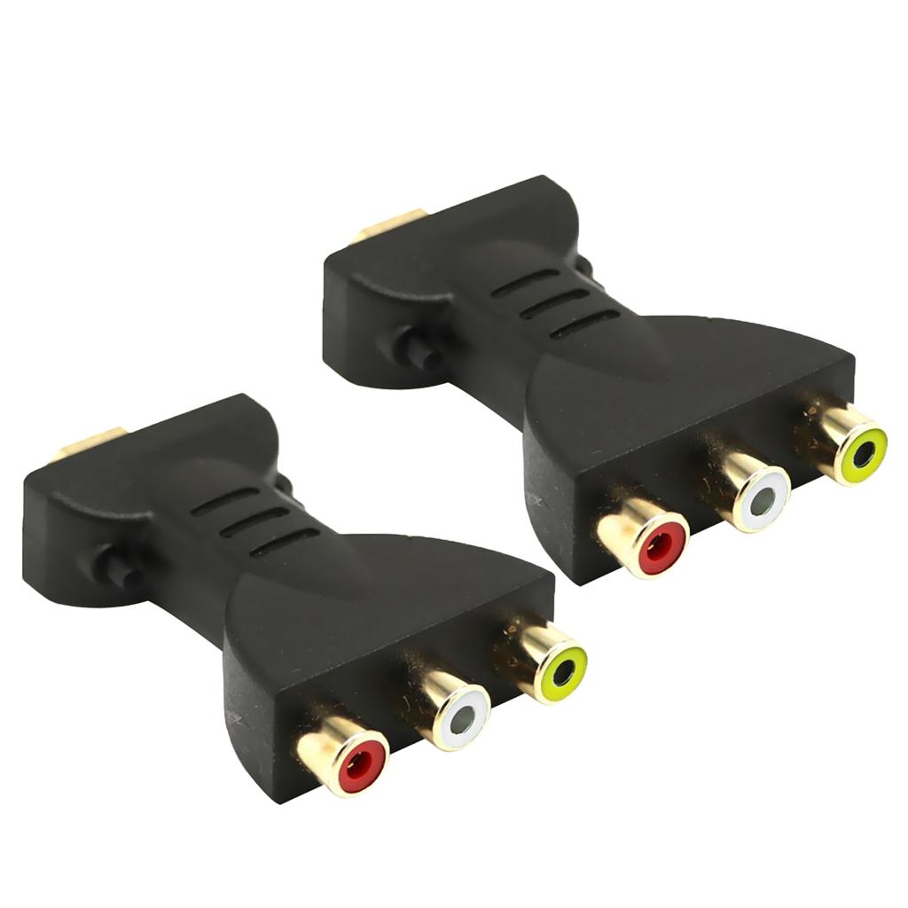2 Chiếc HDMI To RCA Adapter, HDMI Đực Sang 3 Đầu RCA Video Âm Thanh AV Adapter Chuyển Đổi TV HDTV DVD Full HD 1