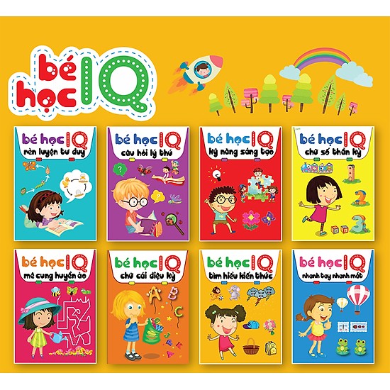 Bé Học IQ - Phát Triển Trí Tuệ Cho Bé (Bộ Túi 8 Cuốn )(Tặng kèm Booksmark)