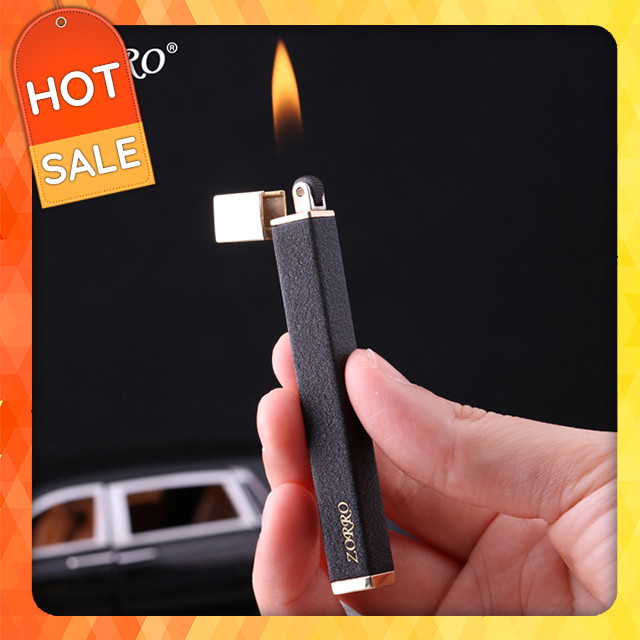 Vỏ Hột Quẹt Bật Lửa Gas Đá Nhỏ Gọn Zorro ZX-503 Thiết Kế Đẹp Độc Lạ - Dùng Gas Đá Cao Cấp