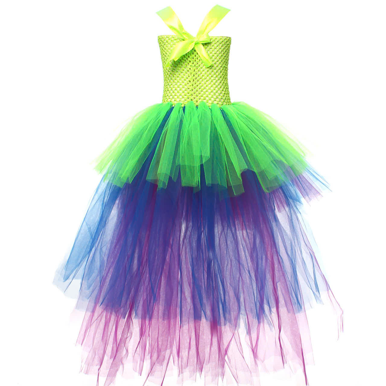 Đầm công chúa cho bé gái hóa trang cosplay halloween mẫu chim công hàng nhập Quảng châu (kèm kẹp tóc)