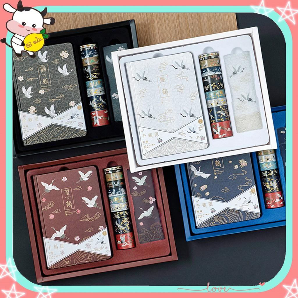 Washi Tape Cổ Trang Vintage Hộp Quà Gồm Washitape Sổ Tay Và Bookmark Cho Các Bạn Mê Cổ Phong