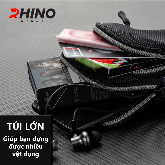 Hình ảnh Bao, Túi đựng Điện Thoại tới 6.5 Inch Đeo tay chạy bộ, Tập thể dục Rhino B121 Kháng nước, có thể cắm tai nghe