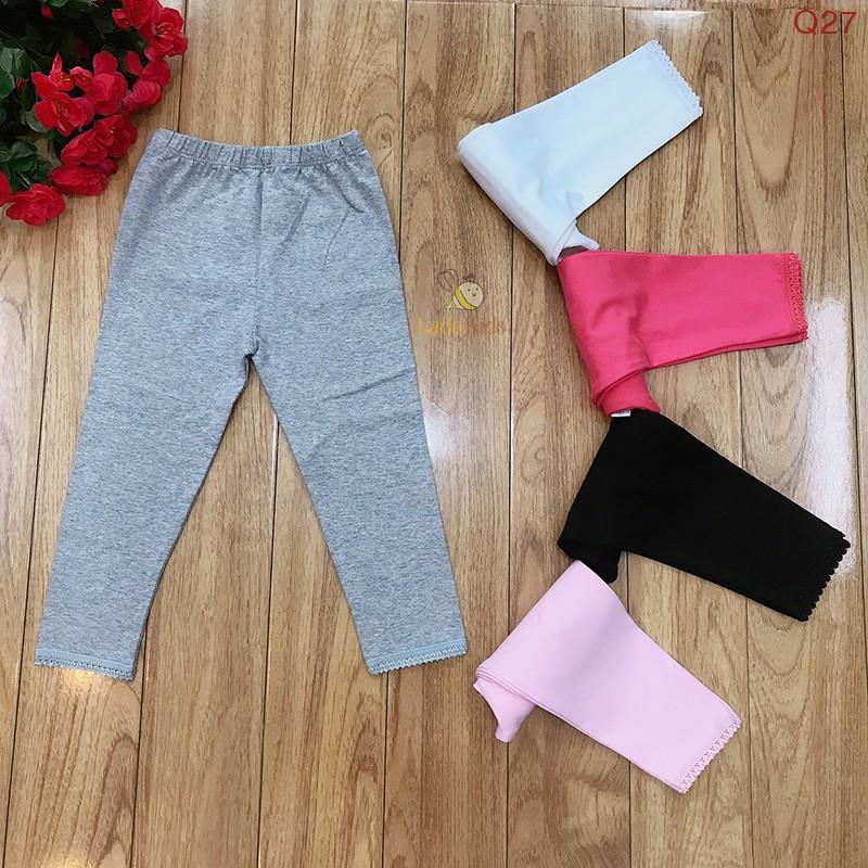 Quần Legging Dài Trơn Bé Gái (Có size 7-41kg) - Q27