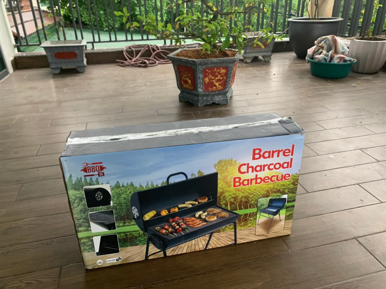 Bếp nướng ngoài trời Barrel Charcoal Barbecue - Hàng xuất khẩu