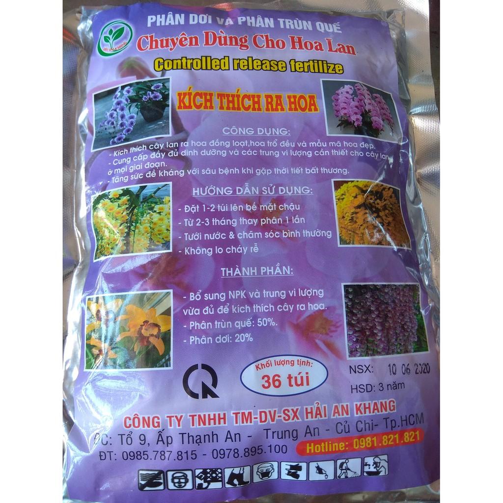 Phân dơi và trùn quế kích thích ra hoa cho phong lan - gói 36 túi