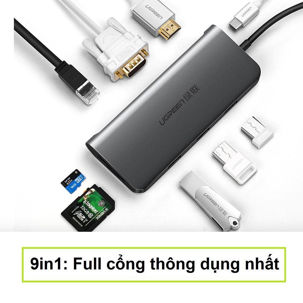 Cáp USB Type C Multifunction 9in1 UGREEN 40873 chính hãng