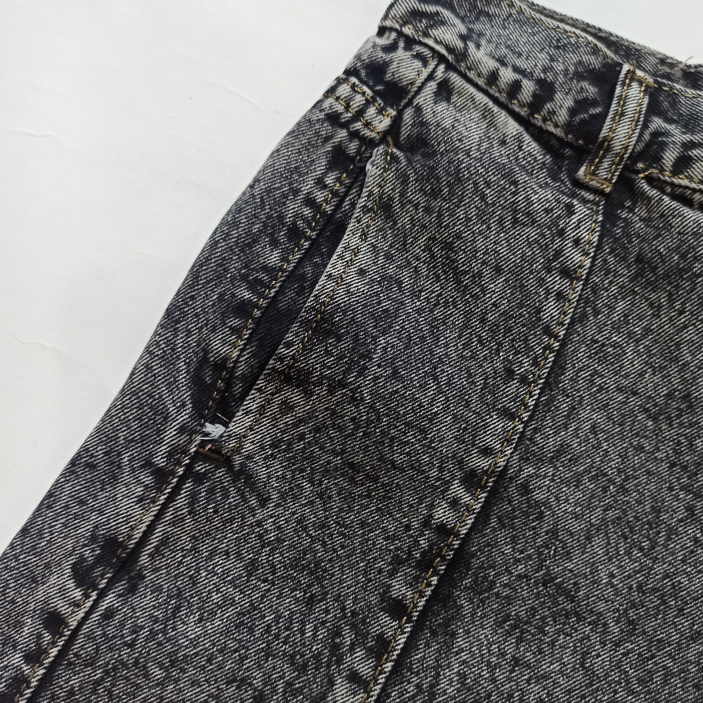 Quần short jean nữ ống rộng màu xám size M
