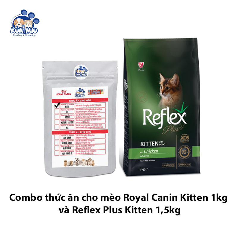 Combo thức ăn cho mèo con Royal Canin Kitten 36 + Reflex Plus Kitten
