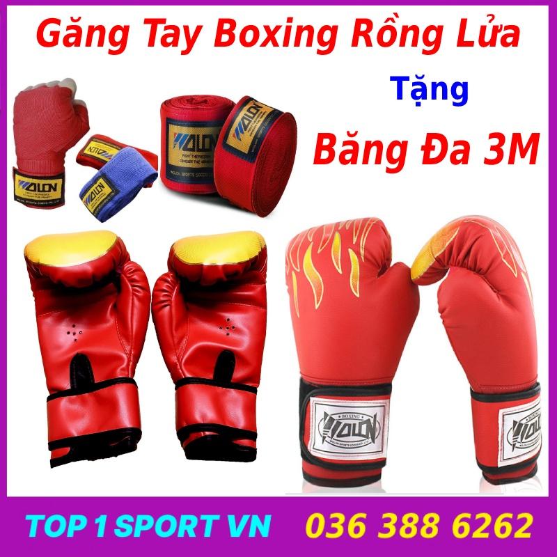 Bóng đấm phản xạ boxing 2 dây wubotiu + găng đấm bôc MMA + Băng đa boxing 3m Dụng cụ boxing, mma, sparring chuyên nghiệp