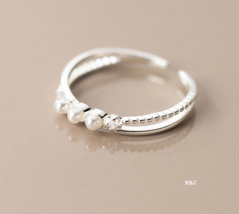 Nhẫn bạc nữ thời trang freesize chất liệu bạc s925 MS035a