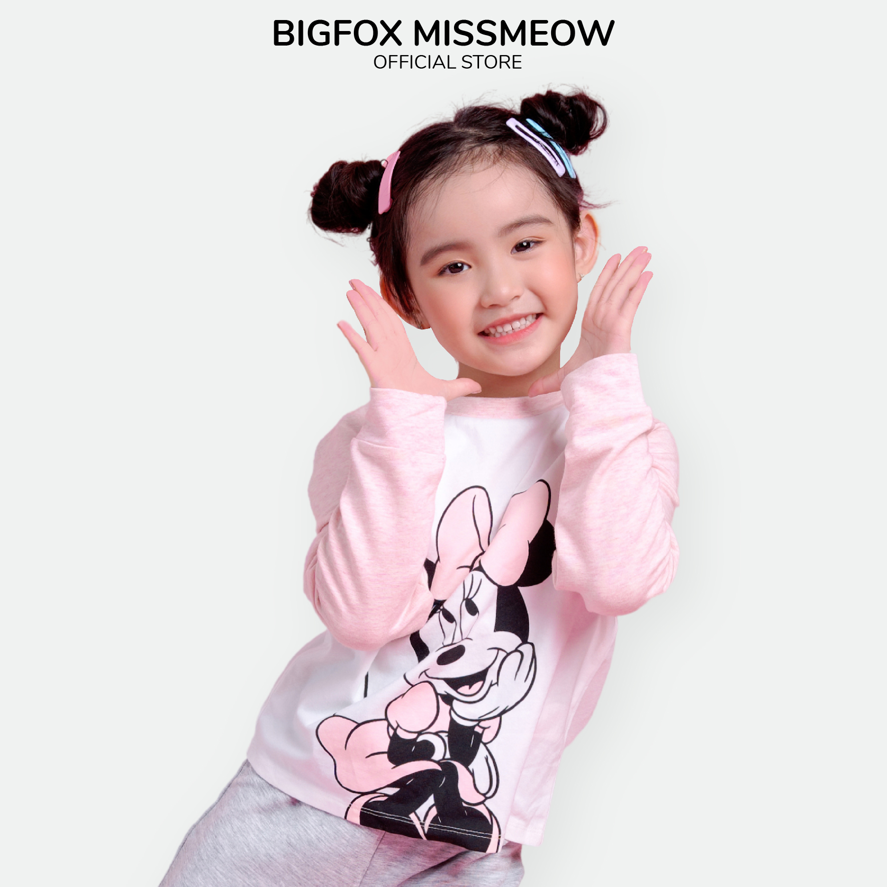 Bộ bé gái BIGFOX - MISS MEOW thu đông size đại, bộ dài tay cho bé phong cách Hàn Quốc in CHUỘT MICKEY 11 - 38 kg