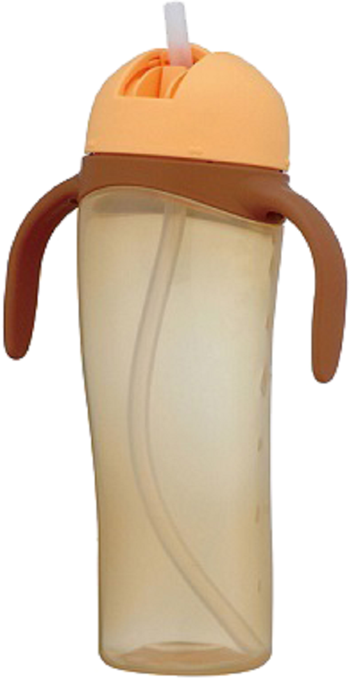Bình uống nước tay cầm có ống hút Pigeon 330ml