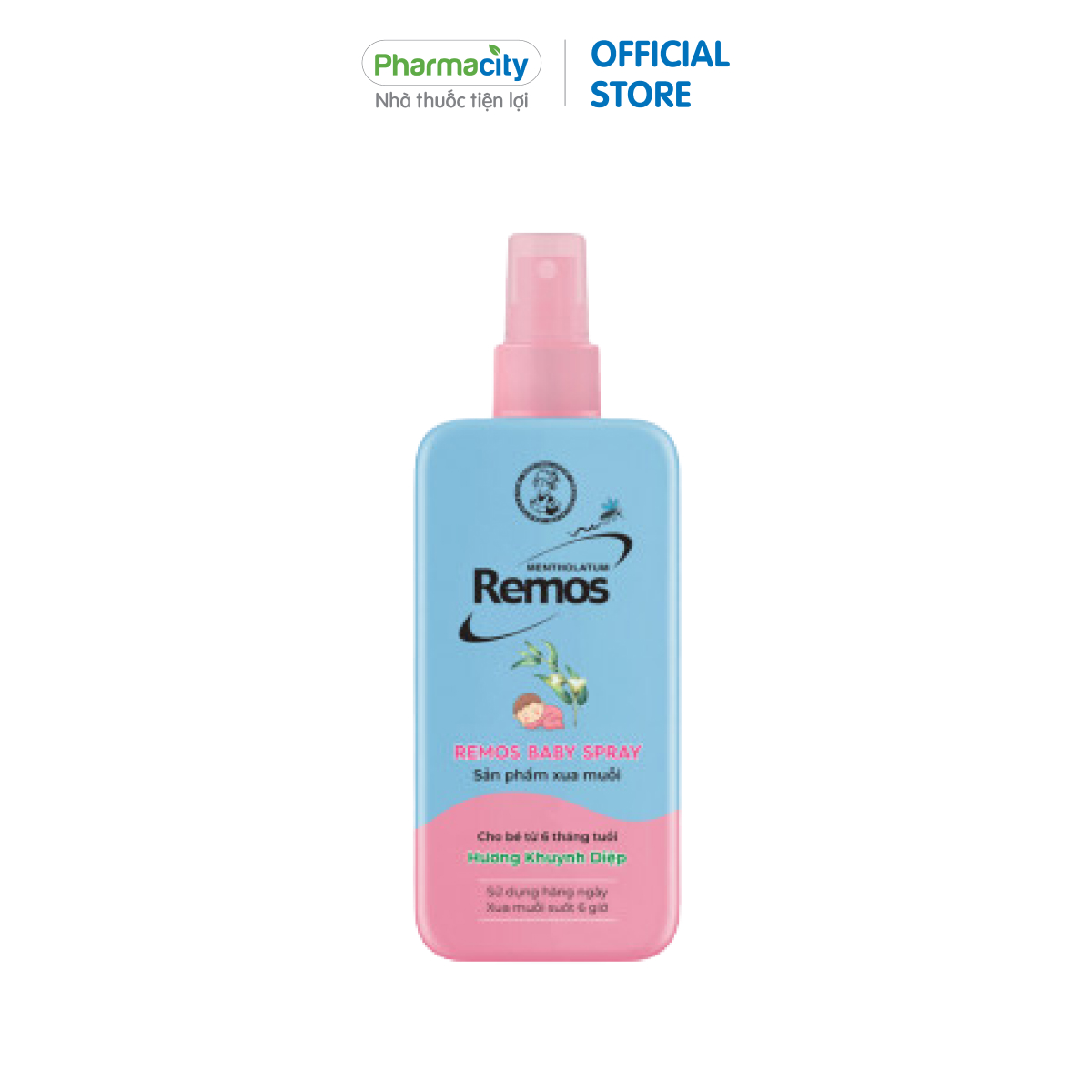 Xịt chống muỗi hương khuynh diệp Remos Baby Spray (60ml)