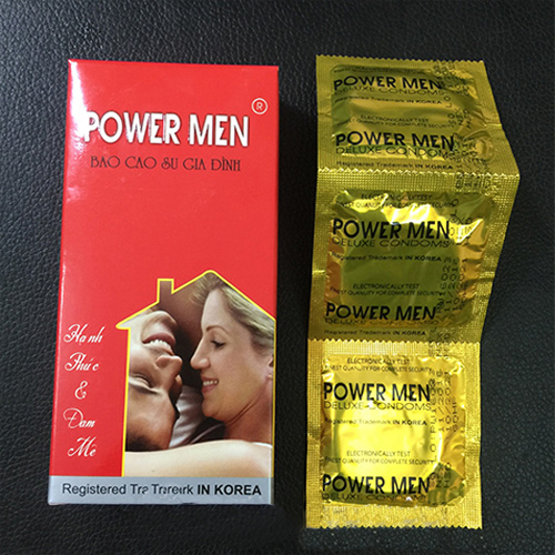 Bao cao su mỏng trơn truyền nhiệt Powermen Gia đình