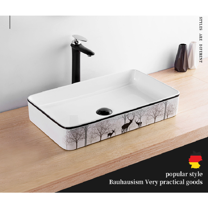 CHẬU LAVABO DƯƠNG BÀN CHỮ NHẬT RANOX RN2051