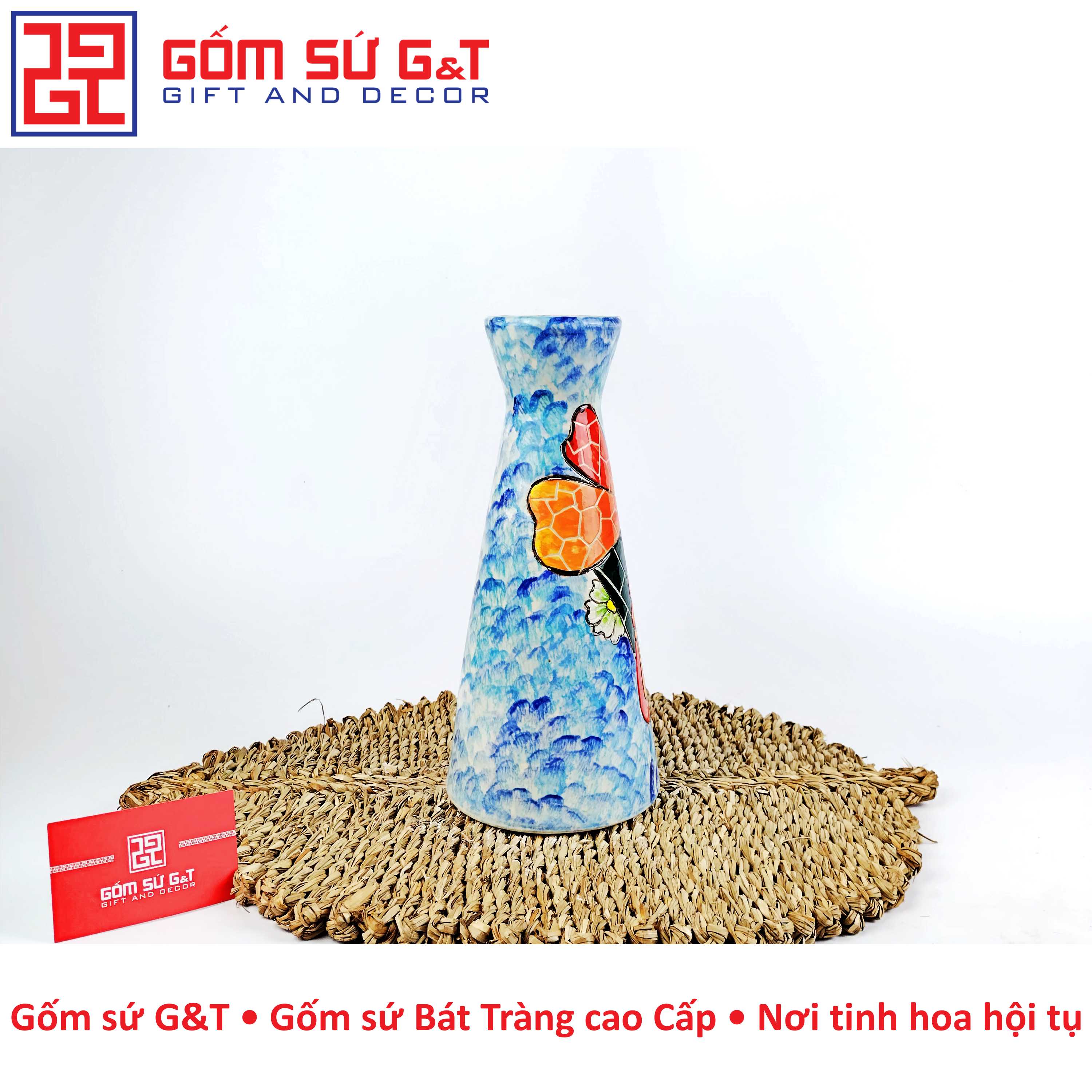 Lọ hoa chân váy chuồn chuồn Gốm Sứ G&amp;T