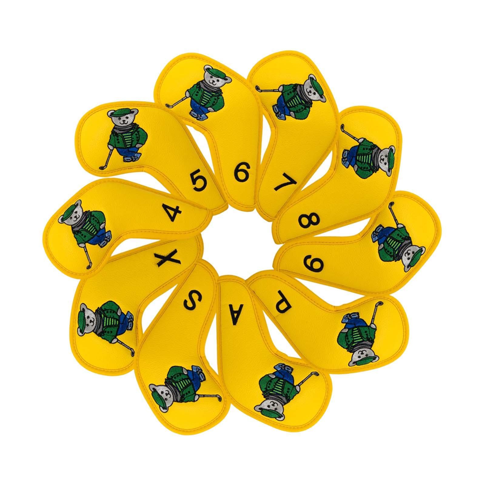 10Pcs Golf Iron Headcover Protector Guard Outdoor Sports Golf Accessories 4-9,P,S,A,X Gift for Golfers Golf Wedge Covers Club Head Cover