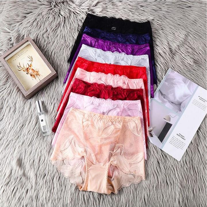 Combo 10 Quần lót ren đùi gen bụng cực mềm mịn 5533 form to 50 đến 65kg .