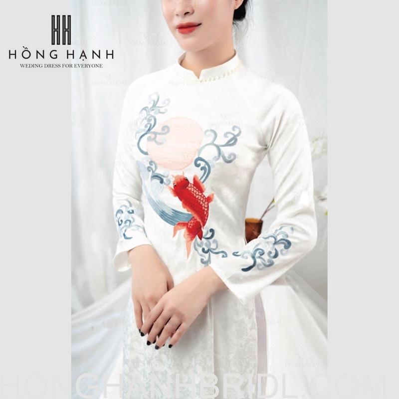 Áo Dài Dâu/ Cực Phẩm Cao Cấp Chất Liệu Satain, Lụa Mỹ, gấm../ Áo Dài Hồng Hạnh