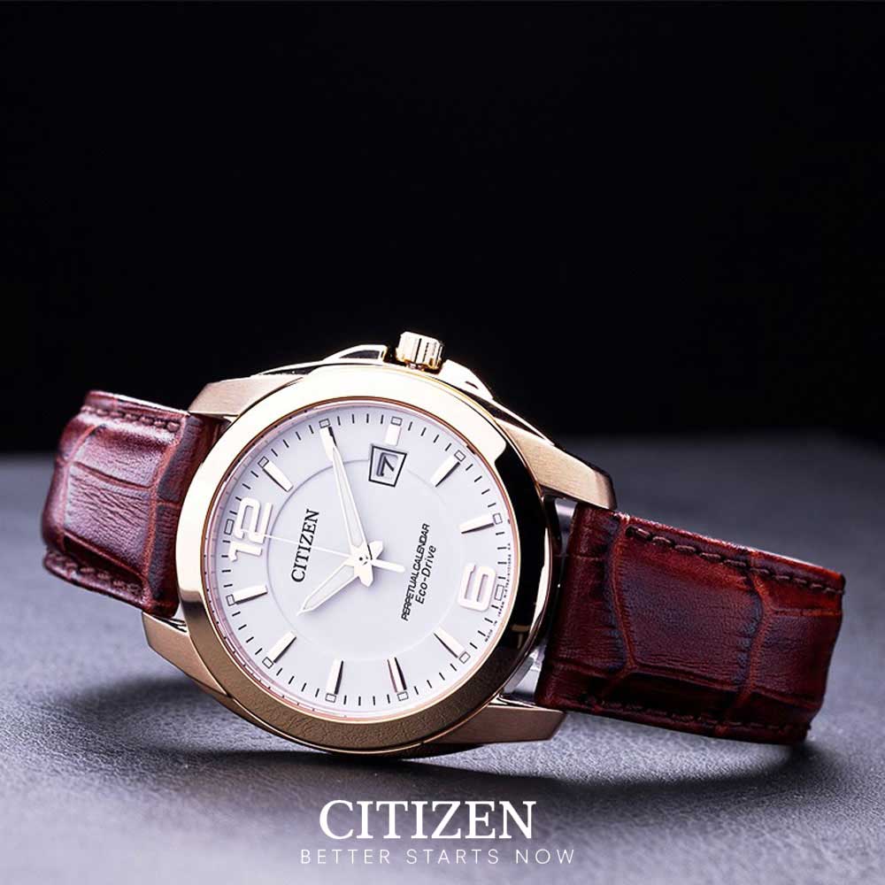 Đồng Hồ Nam Citizen Dây Da BL1243-00A - Mặt Trắng (Sapphire)