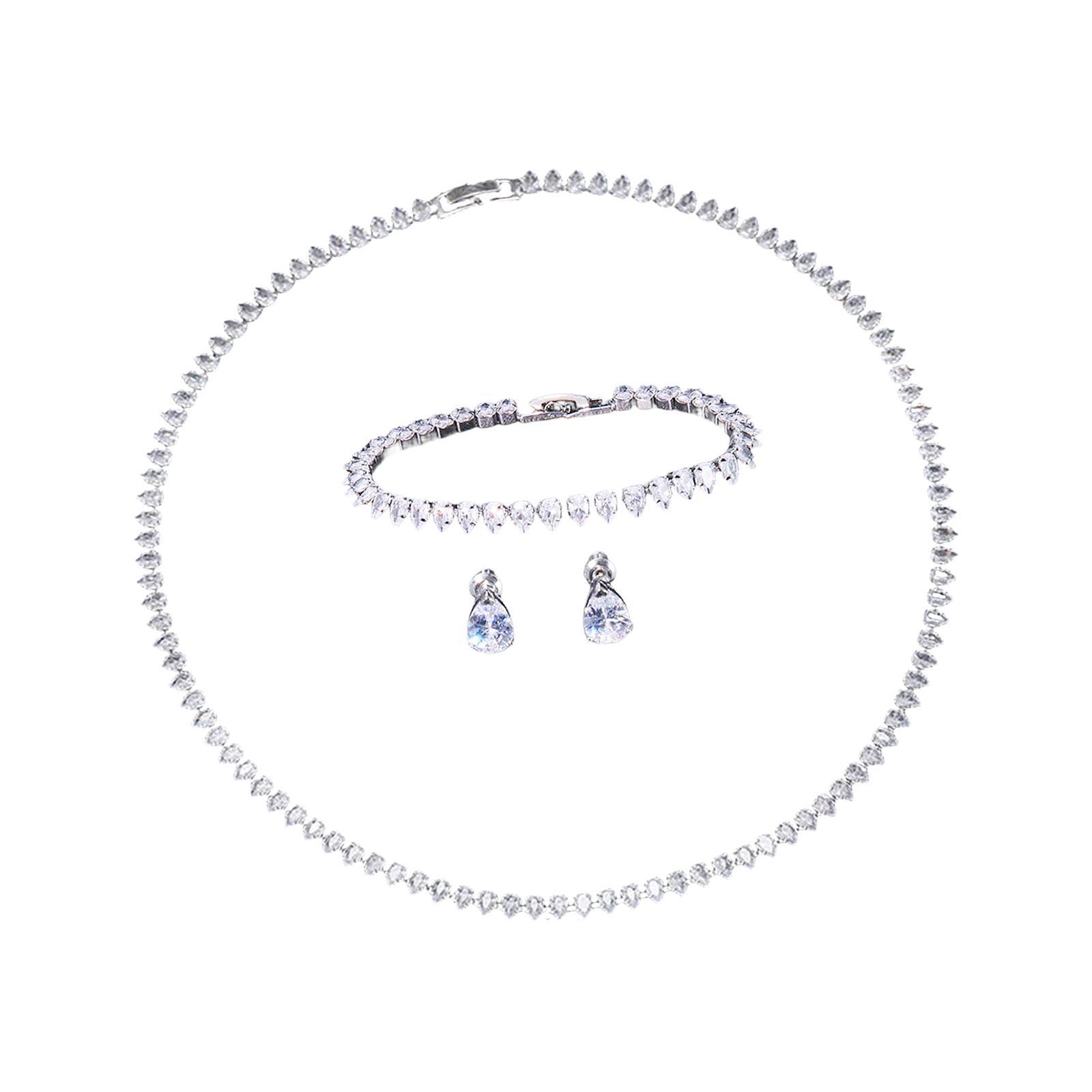 Necklace Earrings Bracelet Clavicle Pendant for Anniversary Banquet Mom