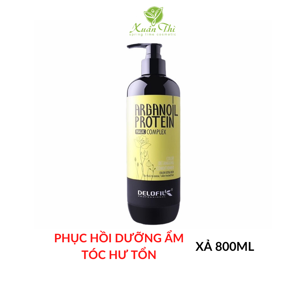 Dầu xả DELOFIL Arganoil Protein phục hồi dưỡng ẩm 500ml/800ml