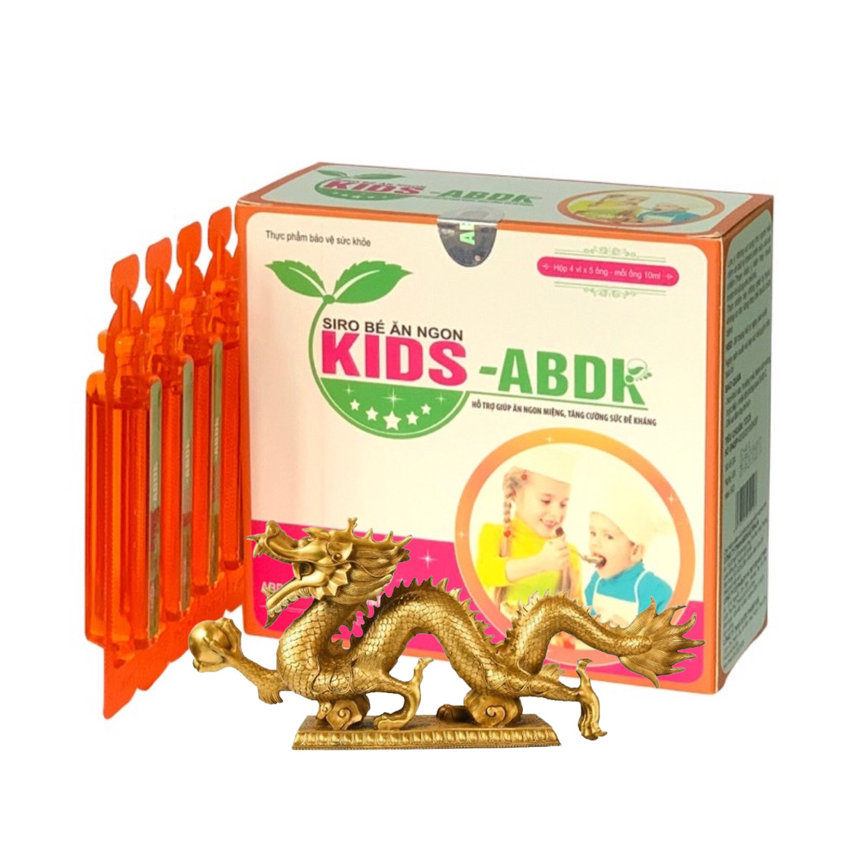 Siro Ăn Ngon KIDS - ABDK - Hộp 20 ống - Giúp trẻ ăn ngon miệng, hấp thu tốt dưỡng chất, thông minh, chóng lớn., Lisse
