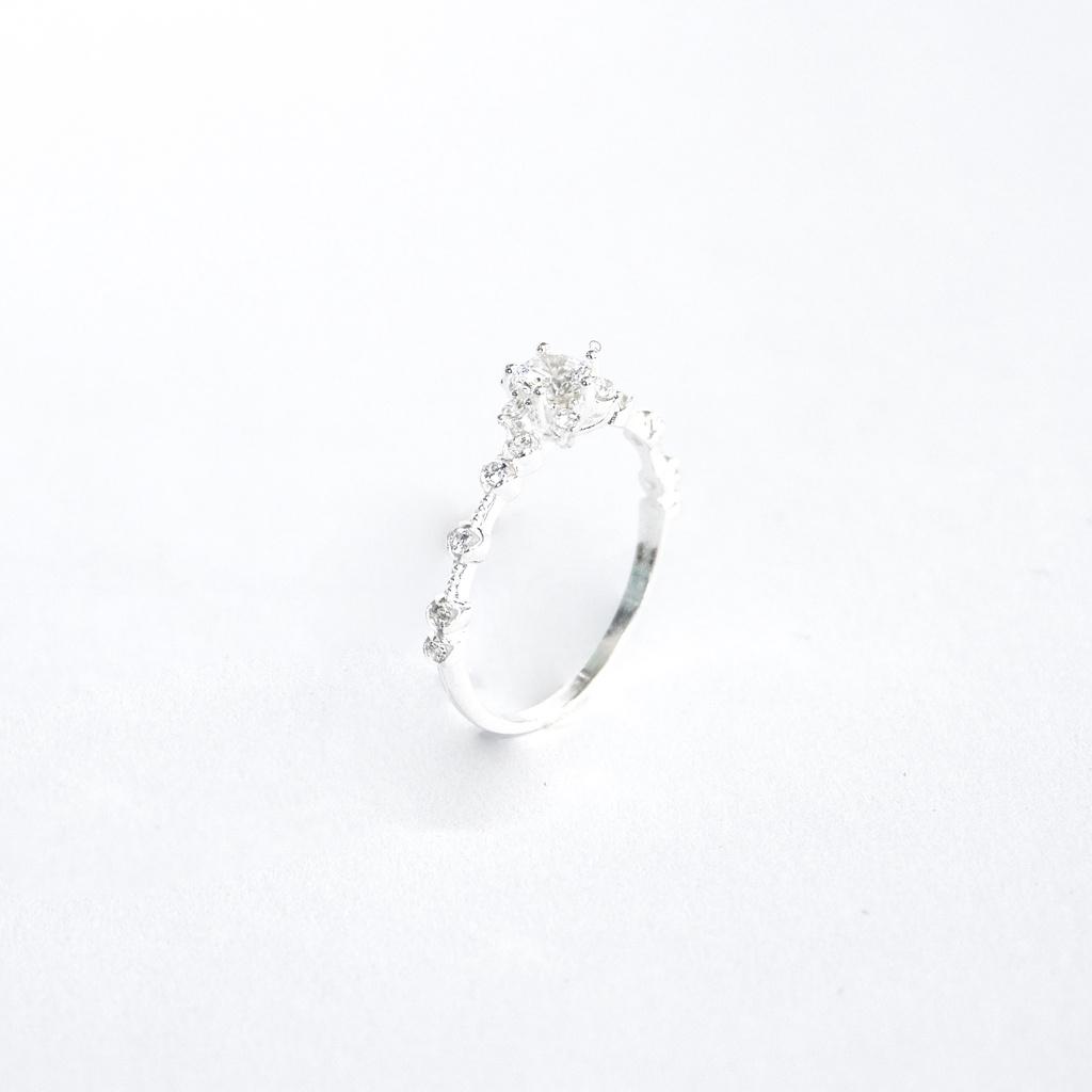 Nhẫn bạc nữ ATJ9032 , Princess ring with stones ANTA Jewelry