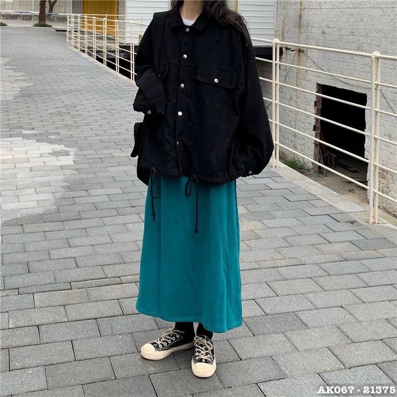 Áo Khoác Kaki Nhung Tâm LIỂU ÁO SƠ MI Bomber Jackets Kaki Trơn Nút Đồng Form Rộng Hàng UNISEX DÂY CỔ BẺ