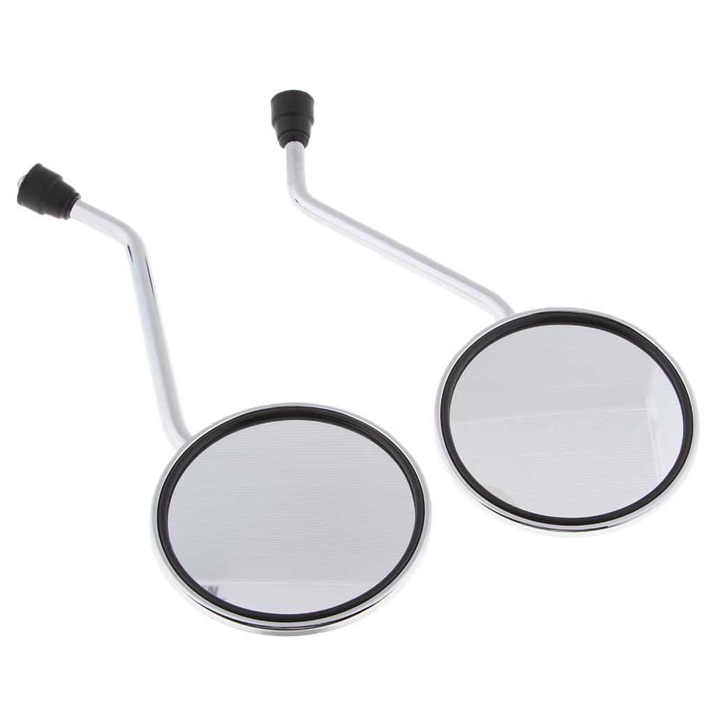 2 10mm Xe Máy Tròn Gương Phụ Gắn Gương Chiếu Hậu cho Xe Máy Bụi Bẩn Xe Đạp Xe Tay Ga
