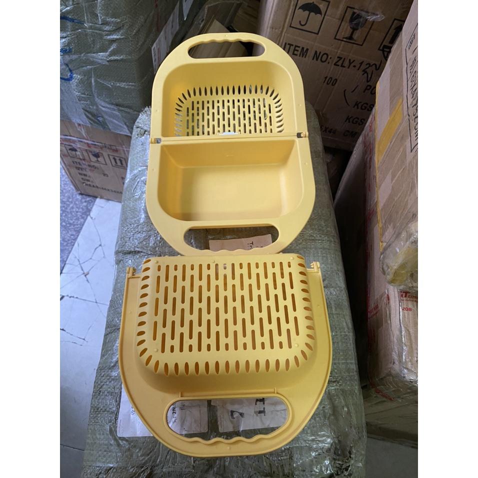Rổ Nhựa Gấp Gọn Gập Đôi