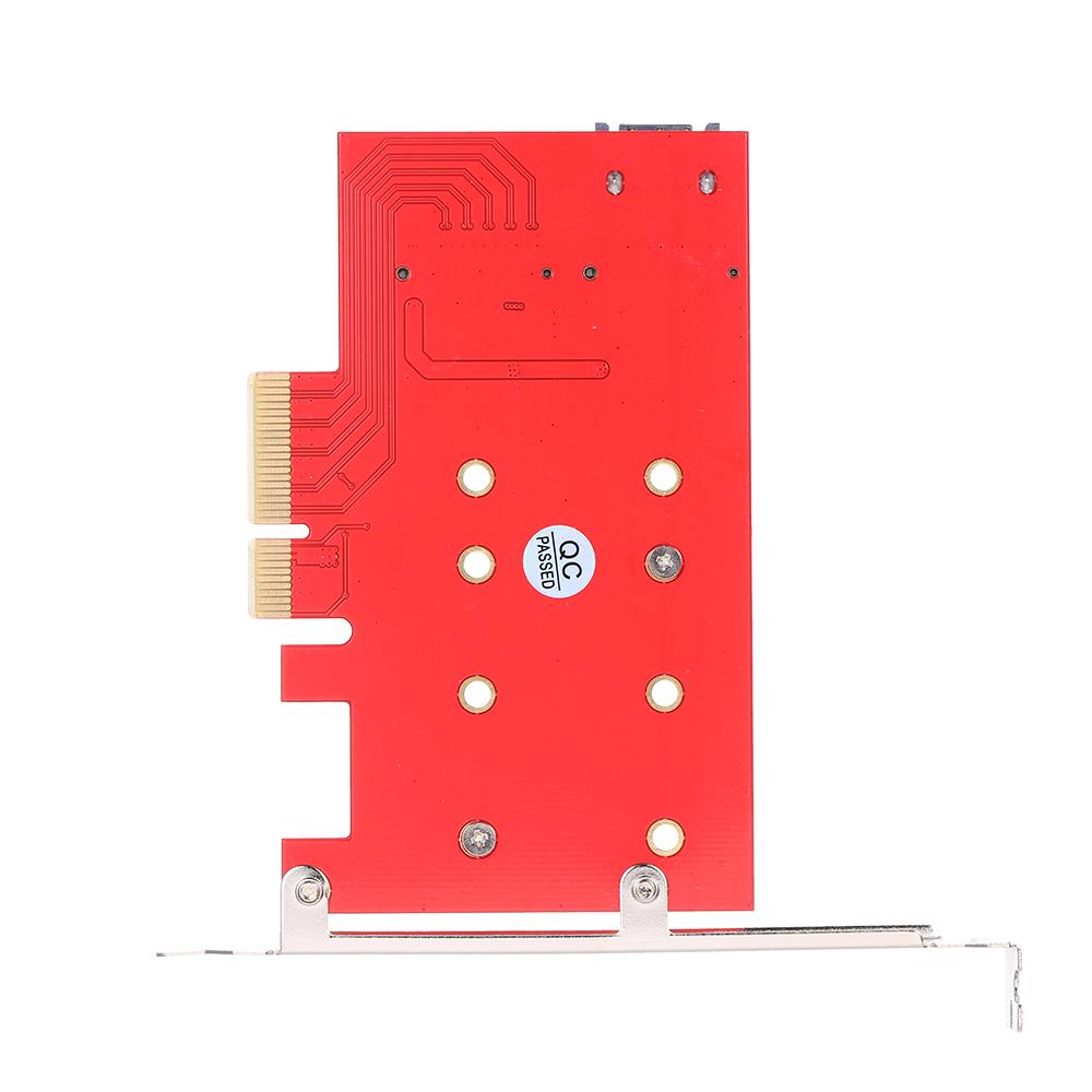 M.2 NVME NGFF SSD and B Key M Key M.2 NGFF SSD to PCI-E Express x4 Adapter Dual Slots